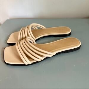 FRAME Le Capri Strappy Slide Sandals 8.5 9 NEW Nude Tan